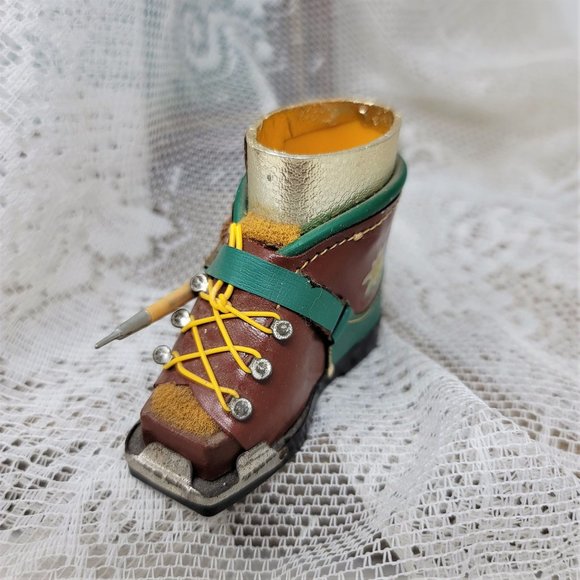 Vintage Germany Souvenir Hiking Boot Toothpick Holder - Picture 5 of 9
